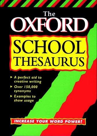 Tapa de The Oxford School Thesaurus