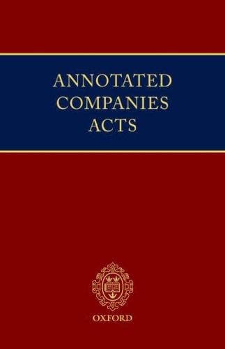 Tapa de Annotated Companies Acts