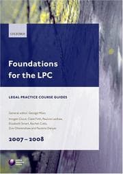 Tapa de Foundations for the LPC 2007-2008