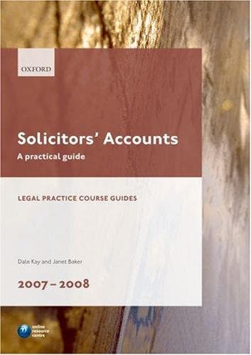 Tapa de Solicitors' Accounts, 2007-2008