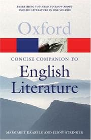 Tapa de The concise Oxford companion to English literature