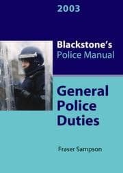 Tapa de General Police Duties (Blackstone's Police Manuals)