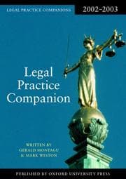 Tapa de Legal Practice Companion 2002/2003