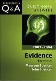 Tapa de Law of Evidence