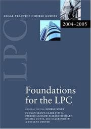 Tapa de Foundations for the LPC