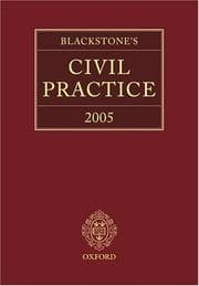 Tapa de Blackstone's Civil Practice 2005