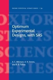 Tapa de Optimum experimental designs, with SAS