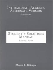Tapa de Intermediate Algebra Alternate Version, 8th edition (Student Solutions Manual)