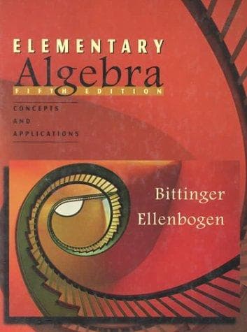 Tapa de Elementary Algebra