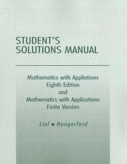 Tapa de Student's Solutions Manual Mathematics with Applications