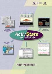 Tapa de Activstats for Minitab 2002-2003 Release (PC Only)