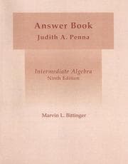 Tapa de Intermediate Algebra Answer Book
