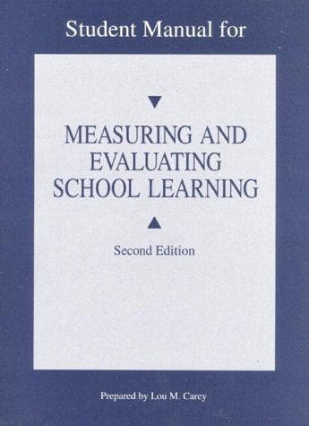 Tapa de Measuring and Evaluating School Learning
