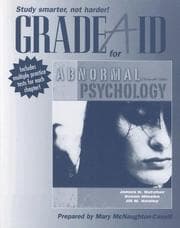 Tapa de Grade aid for Butcher, Mineka, and Hooley, Abnormal psychology, thirteenth edition