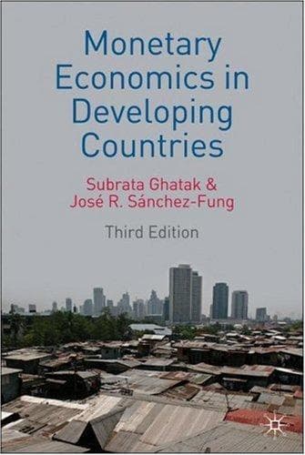 Tapa de MONETARY ECONOMICS IN DEVELOPING COUNTRIES