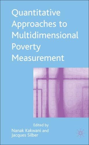 Tapa de Quantitative approaches to multidimensional poverty measurement