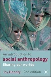 Tapa de An Introduction to Social Anthropology