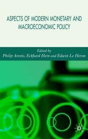 Tapa de Aspects of modern monetary and macroeconomic policies