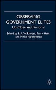 Tapa de Observing government elites