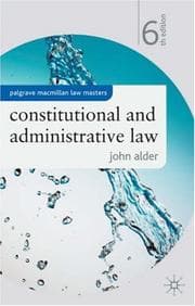 Tapa de Constitutional and Administrative Law