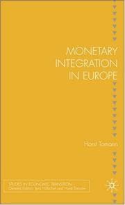 Tapa de Monetary Integration in Europe (Studies in Economic Transition)