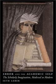 Tapa de Error and the academic self