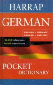 Tapa de Harrap's Pocket German/English