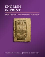 Tapa de English in print from Caxton to Shakespeare to Milton