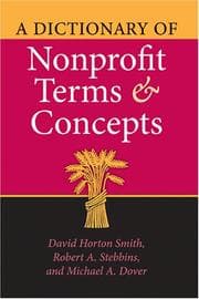 Tapa de A dictionary of nonprofit terms and concepts