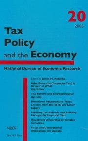 Tapa de Tax Policy and the Economy, Volume 20 (Tax Policy and the Economy)