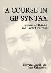 Tapa de A course in GB syntax