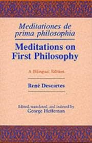 Tapa de Meditations on First Philosophy/Meditations De Prima Philosophia