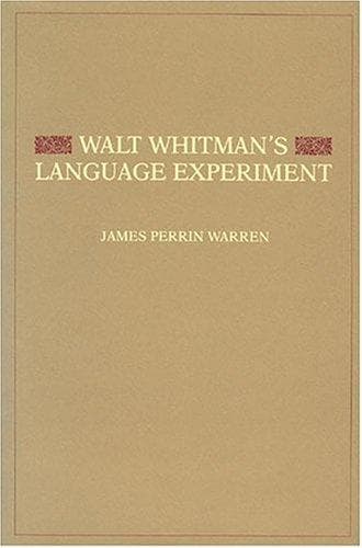 Tapa de Walt Whitman's language experiment