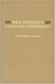 Tapa de Walt Whitman's language experiment