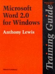 Tapa de WORD for Windows (Training Guide)