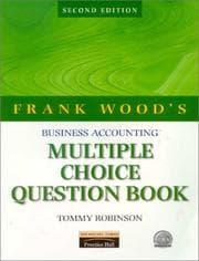 Tapa de Frank Wood's Business Accounting Multiple Choice Question Book