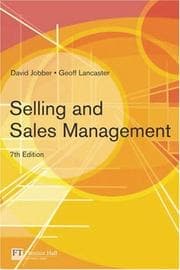 Tapa de Selling and sales management