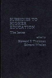 Tapa de Subsidies to Higher Education