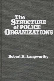 Tapa de The structure of police organizations