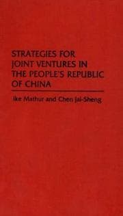 Tapa de Strategies for joint ventures in the People's Republic of China