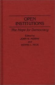 Tapa de Open institutions
