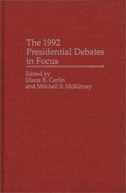 Tapa de The 1992 presidential debates in focus