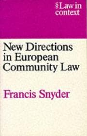 Tapa de New Directions in European Community Law (Law in Context)