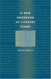 Tapa de A New Handbook of Literary Terms