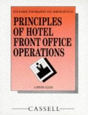 Tapa de Principles of hotel front office operations