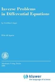 Tapa de Inverse problems in differential equations