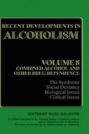 Tapa de Recent Developments in Alcoholism: Volume 8