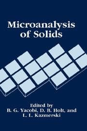Tapa de Microanalysis of solids
