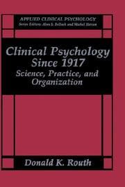 Tapa de Clinical psychology since 1917