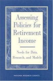 Tapa de Assessing policies for retirement income